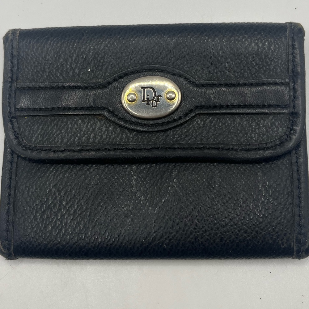 Dior Black Leather Card Holder